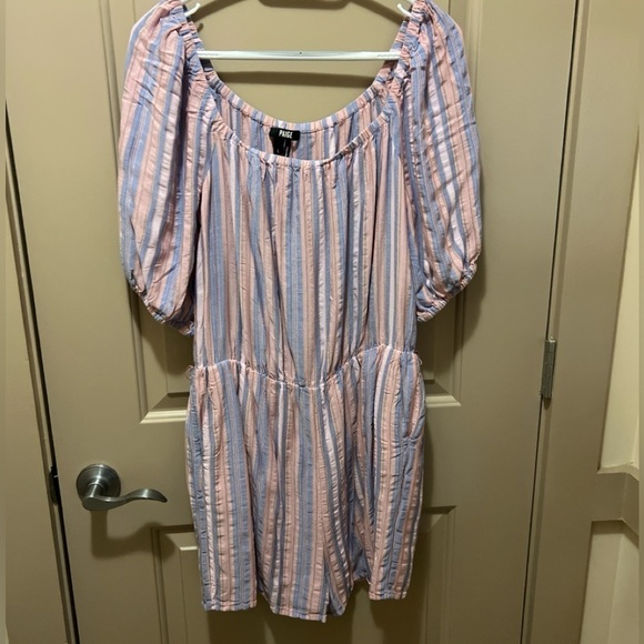 Adorable PAIGE Pastel Striped Romper Large - Picture 1 of 7